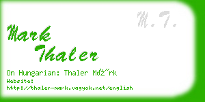 mark thaler business card